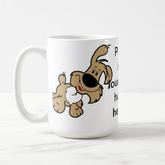 Mug S'il vous plaît, écorchez plus fort. Je suis diffi