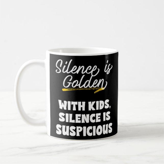 Mug Silence est Golden Kids Suspicious mème pour maman (Gauche)