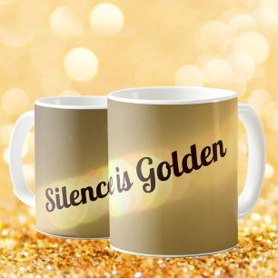 Mug Silence est Or Elegant Or Or