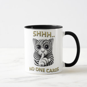 Mug Silence Fantaisiste Chats Rayés Zèbre Blague Ludiq
