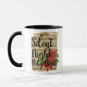 Mug Silence Nuit Saint Nuit Feuille Musique Image