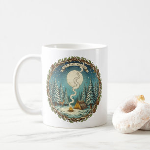 Mug Silent Nights Wild Hearts Winter Camping Art