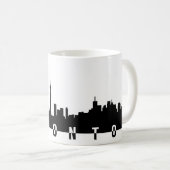 Mug silhoue de noir de symbole de ville du Canada de (Devant droit)