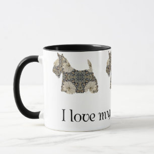 Mug Silhouette amusante de Terrier Écossais