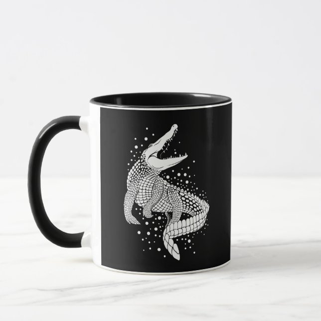 Mug Silhouette blanche d'animal - Crocodile (Gauche)