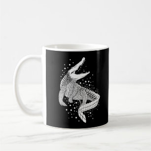 Mug Silhouette blanche d'animal - Crocodile