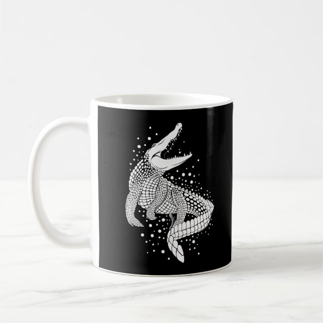 Mug Silhouette blanche d'animal - Crocodile (Gauche)