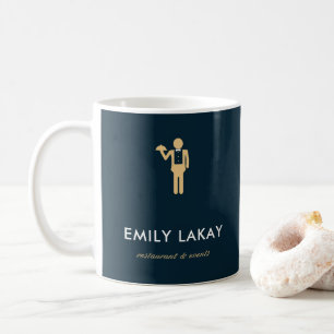 Mug Silhouette bleue beige