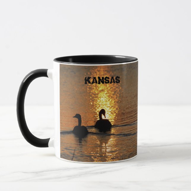 Mug Silhouette canadienne des oies (Gauche)