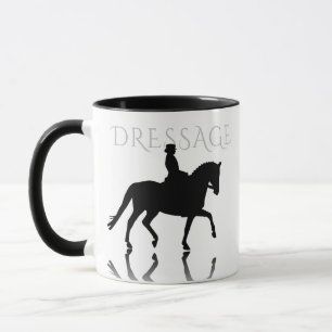 Mug Silhouette Cheval Dressage avec Réflexion