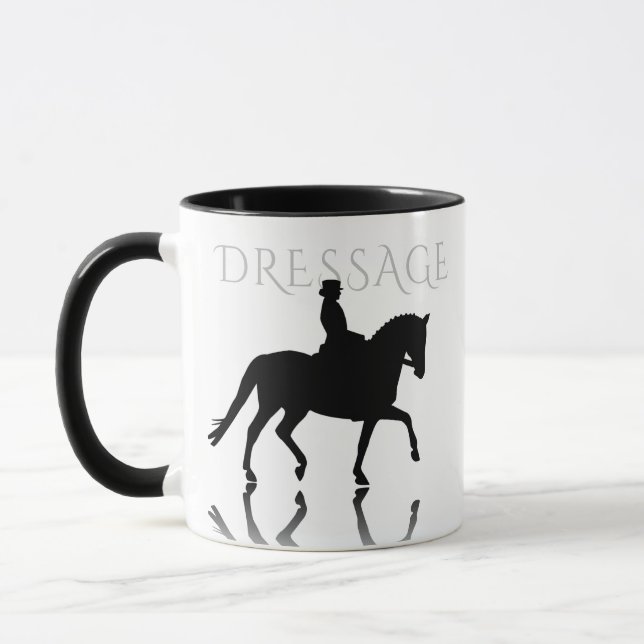 Mug Silhouette Cheval Dressage avec Réflexion (Gauche)
