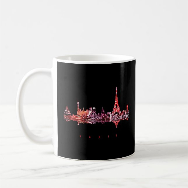 Mug Silhouette colorée de Paris (Gauche)