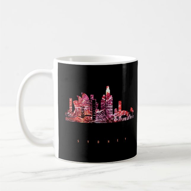 Mug Silhouette colorée de Sydney (Gauche)
