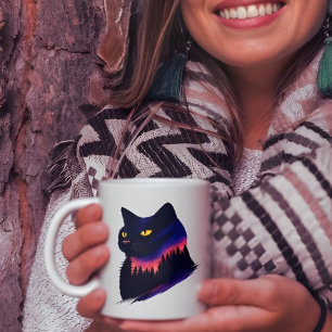 Mug Silhouette Couché de Soleil Forêt, Café Inspir