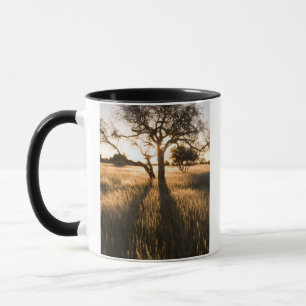 Mug Silhouette de acacias dans l'herbe. Mariental