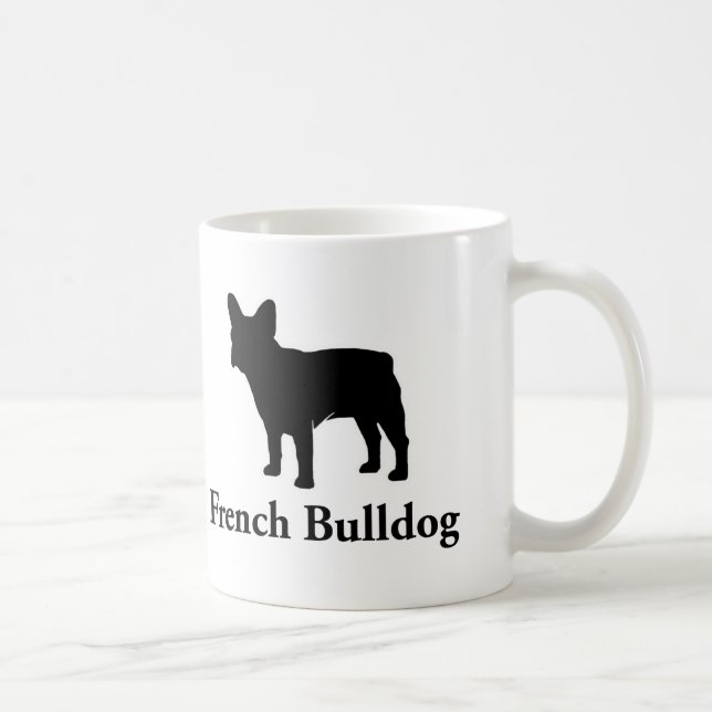 Mug Silhouette de bouledogue français (Droite)