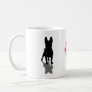 Mug Silhouette de Bulldog français avec paw personnal