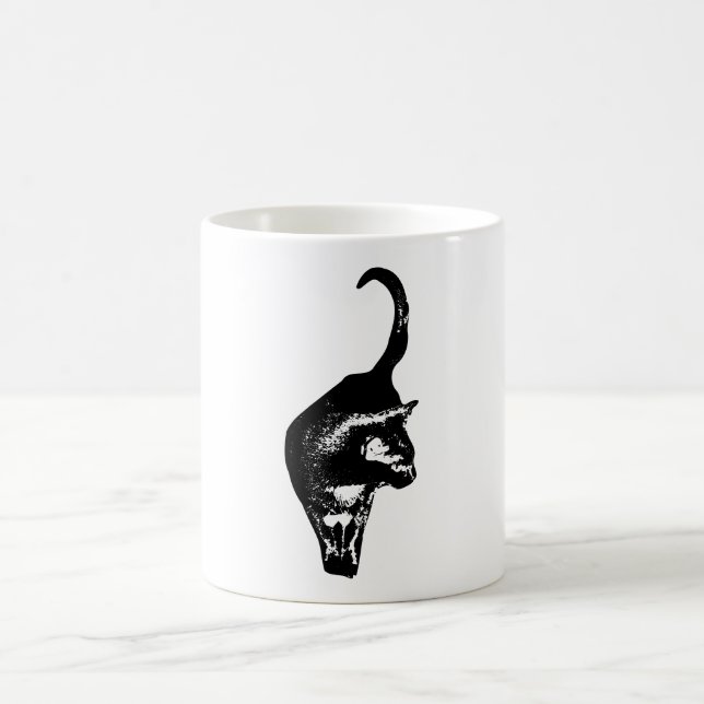 Mug Silhouette de chat audacieuse (Centre)