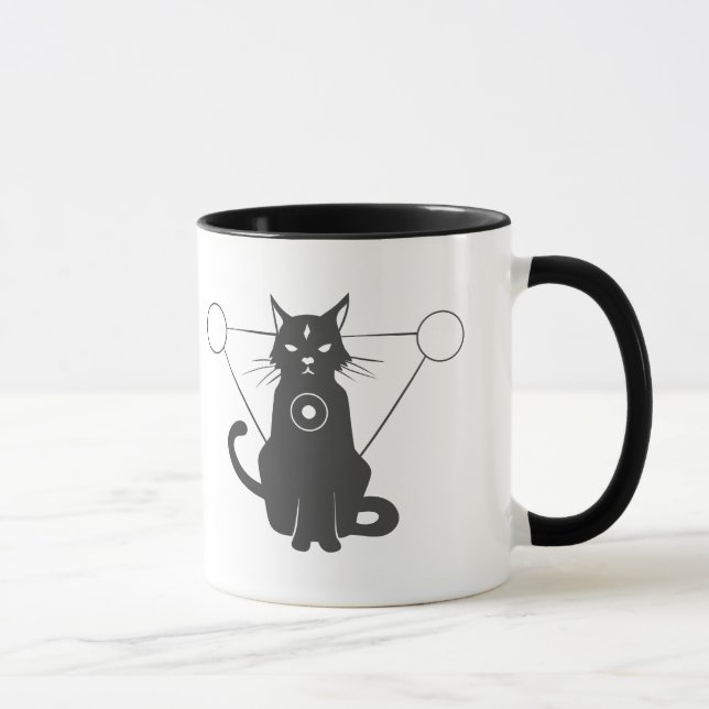 Mug Silhouette de chat magique - Choisir la couleur de (Droite)