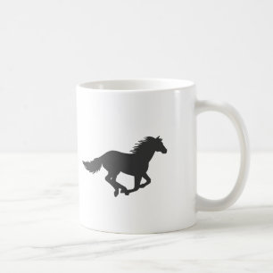 Mug Silhouette de cheval noir