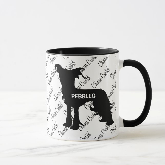 Mug Silhouette de Chien Chasseur Chinois (Droite)