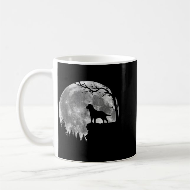 Mug Silhouette de chien Labrador Retriever Lune Hallow (Gauche)