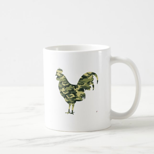 Mug Silhouette de coq de camouflage (Droite)