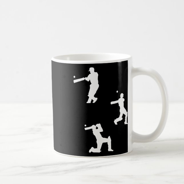 Mug Silhouette de cricket - Joueur de cricket - Cricke (Droite)