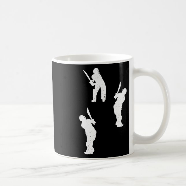 Mug Silhouette de cricket Silhouettes de joueurs de cr (Droite)