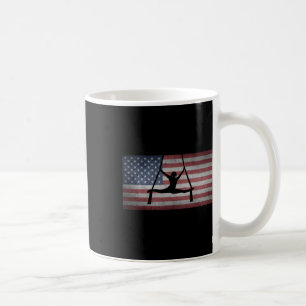 Mug Silhouette de drapeau américain Gymnastique Soie a