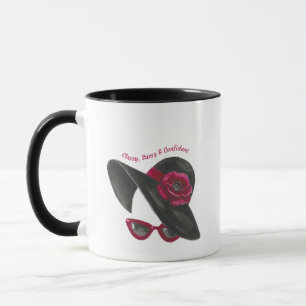 Mug Silhouette de femme classe, chic et confiante