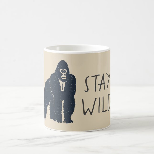 Mug Silhouette de gorille Sauvage (Centre)