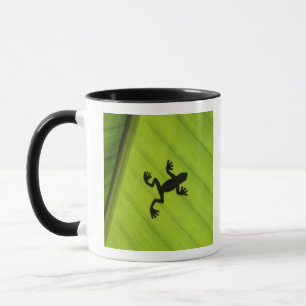 Mug Silhouette de grenouille par la feuille de banane