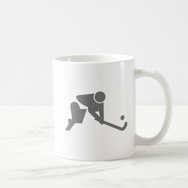 Mug Silhouette de gris d'hockey de champ (Droite)