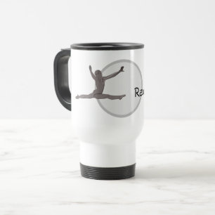 Mug - Silhouette de gymnaste avec nom