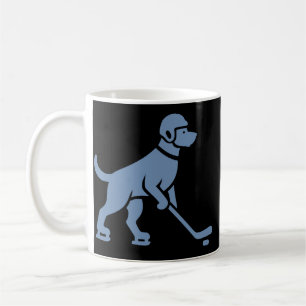 Mug Silhouette de joueur de hockey sur chien