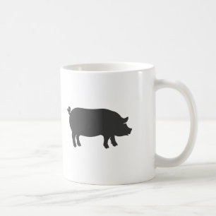 Mug Silhouette de la ferme de porcs - Choisir la coule