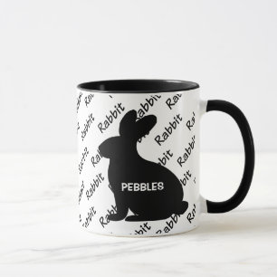Mug Silhouette de lapin personnalisée