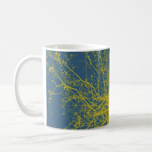 Mug Silhouette de l'arbre d'automne (Gauche)