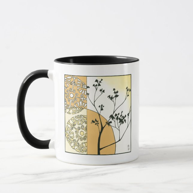 Mug Silhouette de l'arbre écarse par Megan Meagher (Gauche)