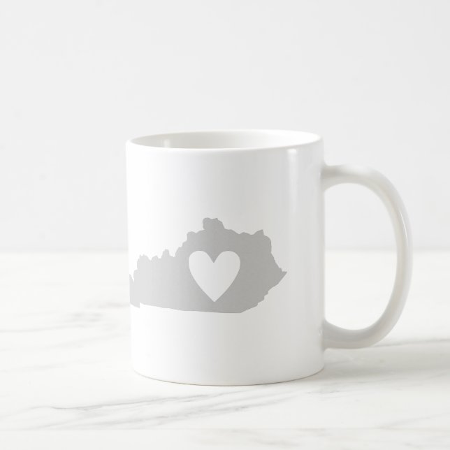 Mug Silhouette de l'État du Coeur du Kentucky (Droite)
