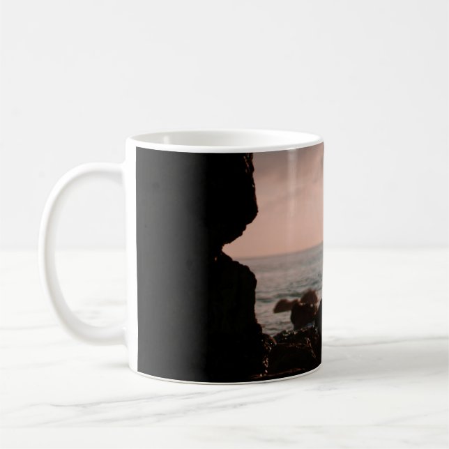 Mug Silhouette de l'homme dans la grotte (Gauche)