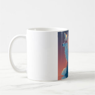 Mug Silhouette de loup géométrique Faune polygonale