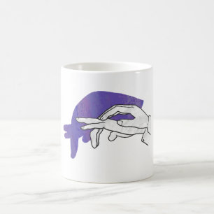 Mug Silhouette de main Fourmilier Violet