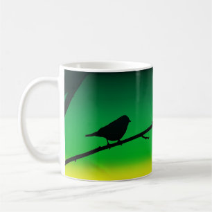 Mug Silhouette de moineau sur le limonène