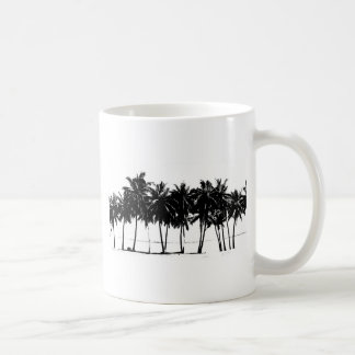 Mug Silhouette de palmiers blancs noirs