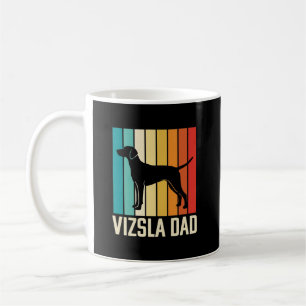 Mug Silhouette de papa chien Vizsla rétro