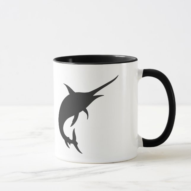 Mug Silhouette de poisson marlin - Choisir la couleur  (Droite)