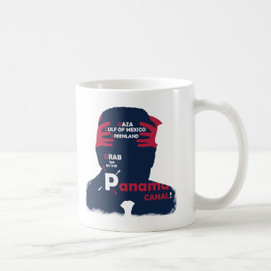 Mug Silhouette de portrait du président Trump avec pol