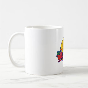 Mug Silhouette de rennes du traîneau du Père Noël Art 